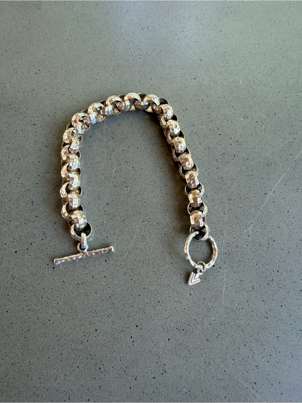 Silpada Silver Hammered Link Bracelet